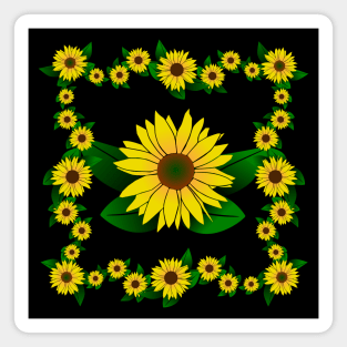 sunflower blossoms blooming sunflowers blooms flower Magnet